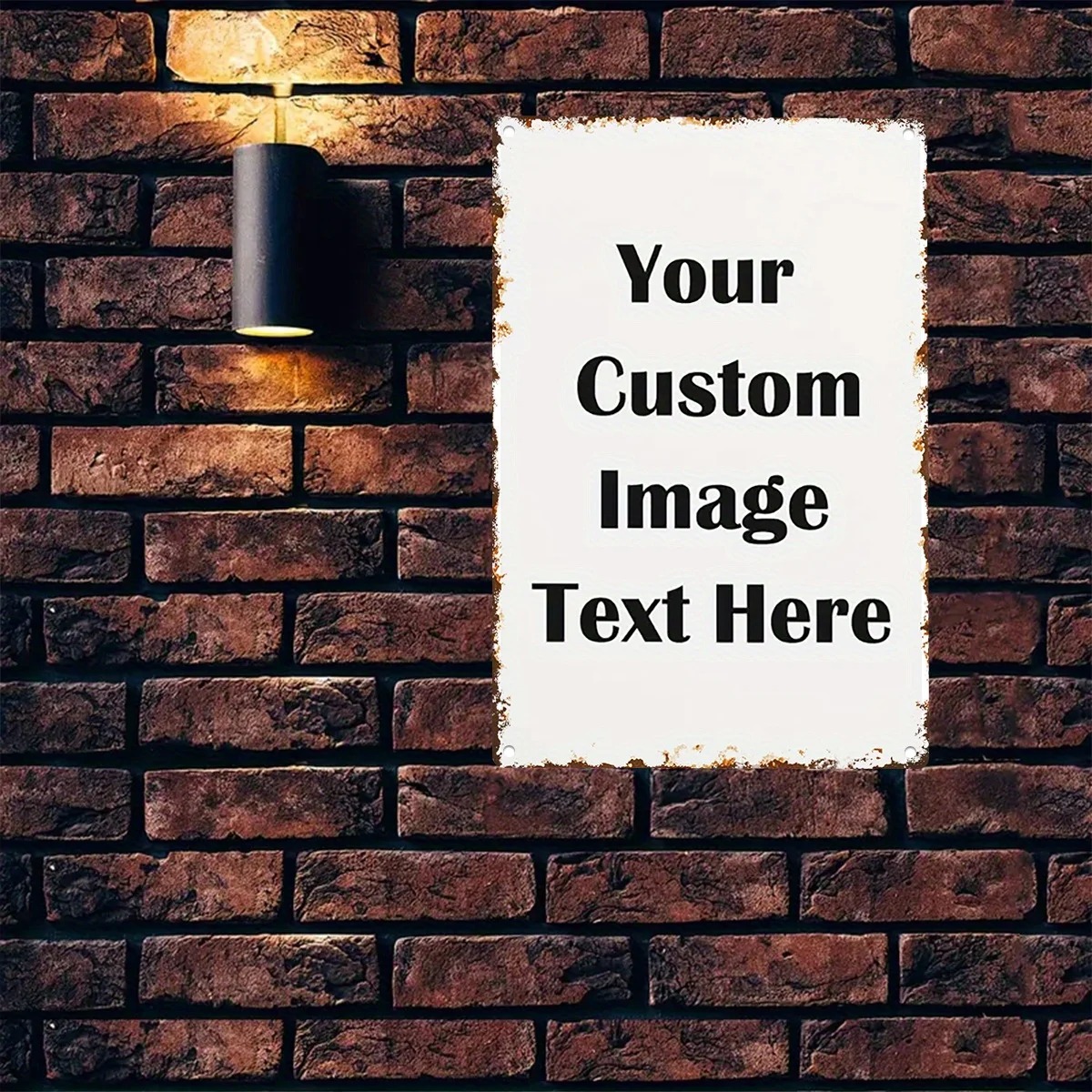 Vintage Collectible Plates - Custom Photo & Text Tin Sign