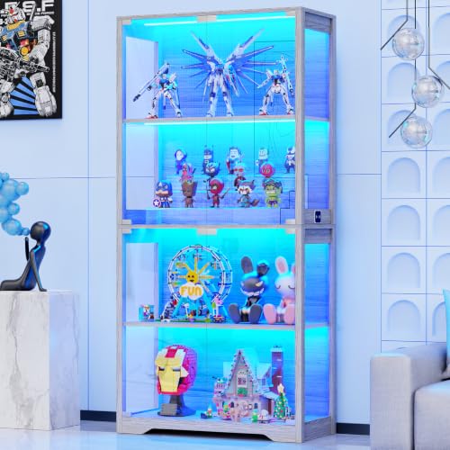 Collectible Collection - Display Cabinet with Glass Doors, 4-Tier