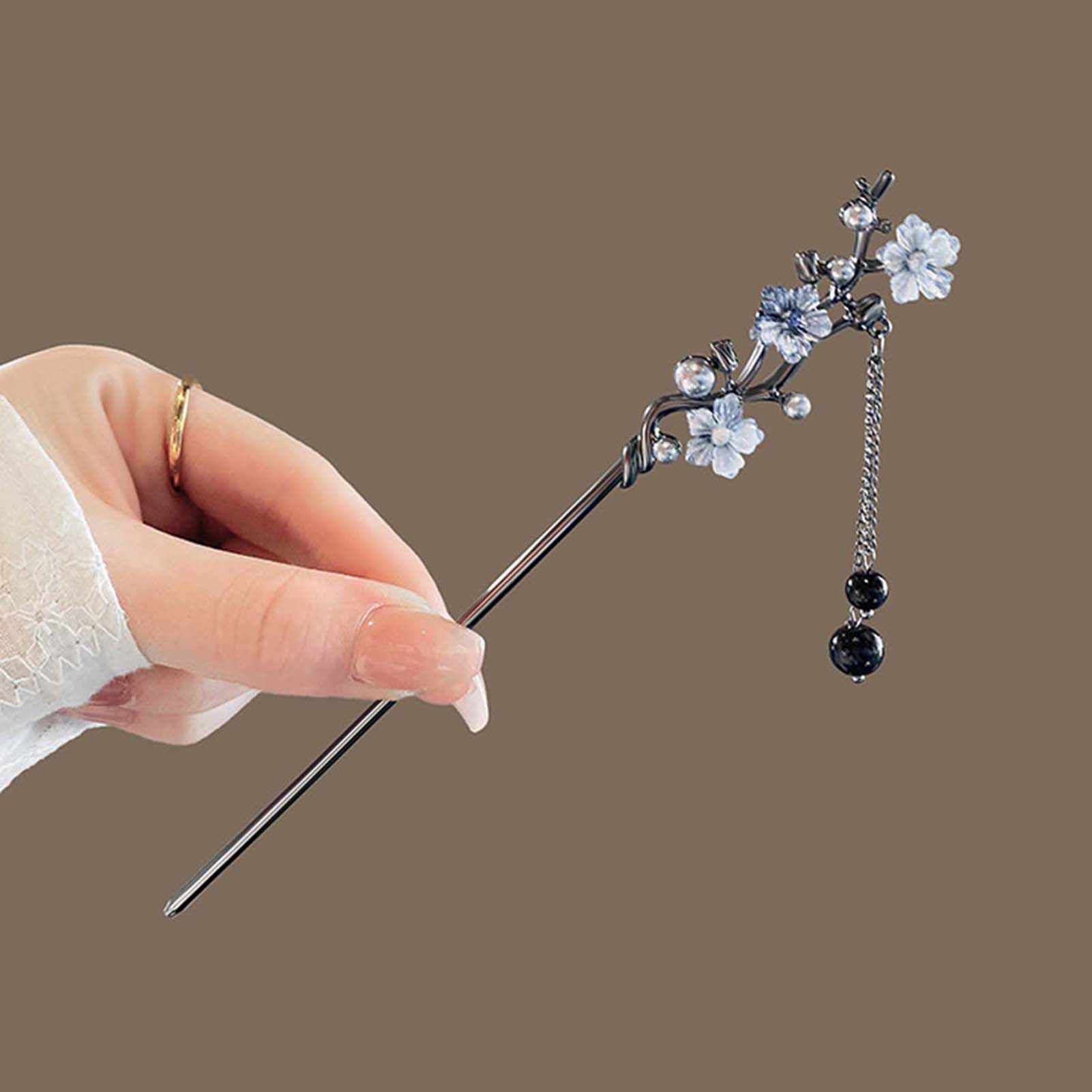 Vintage Collectible Item - Chinese Style Hair Sticks Balck Metal