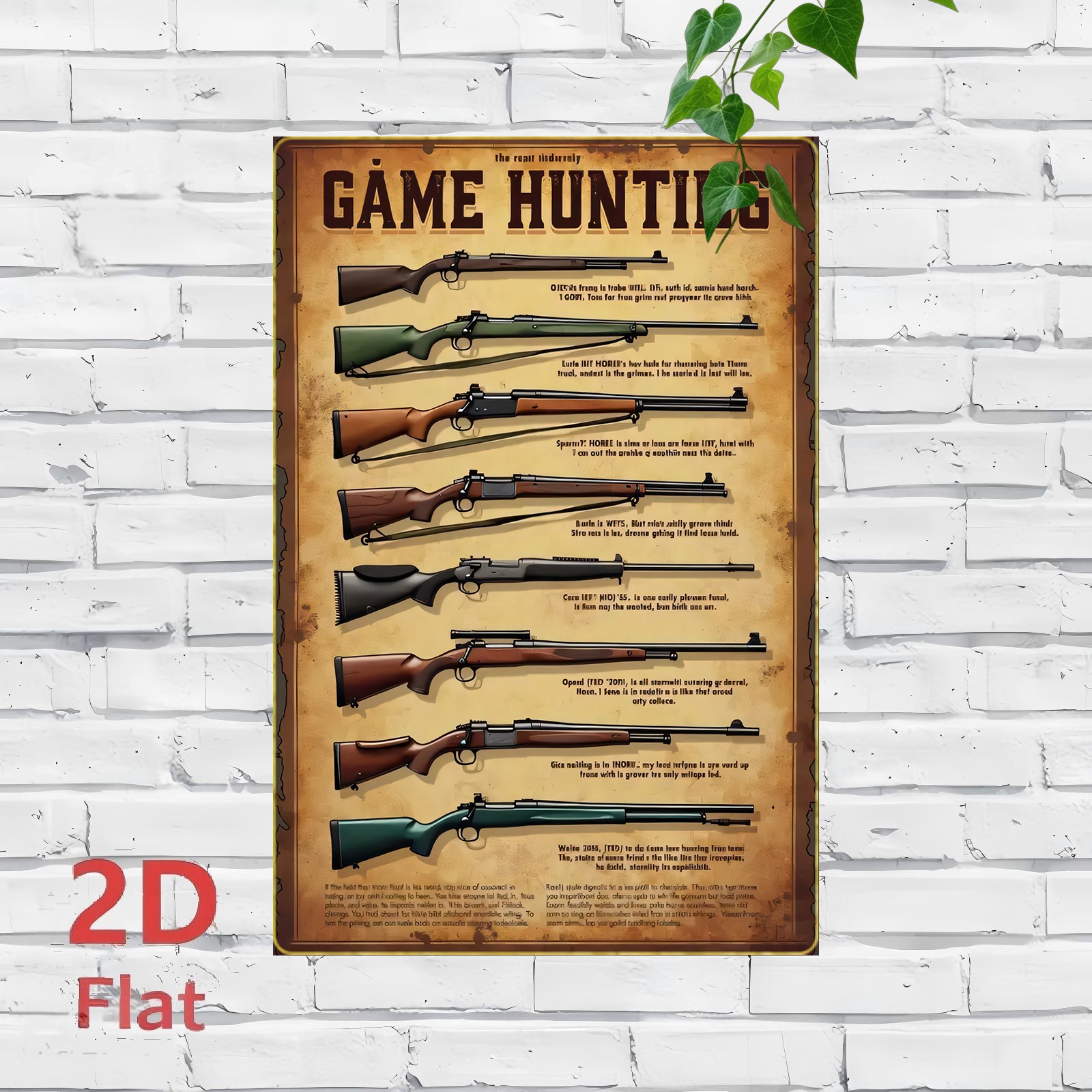 Vintage Collectible Tins - Vintage Metal Tin Sign Classic Shotgun