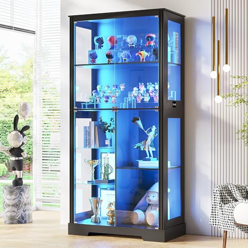 Collectible Collection - 71” Glass Display Cabinet with RGB
