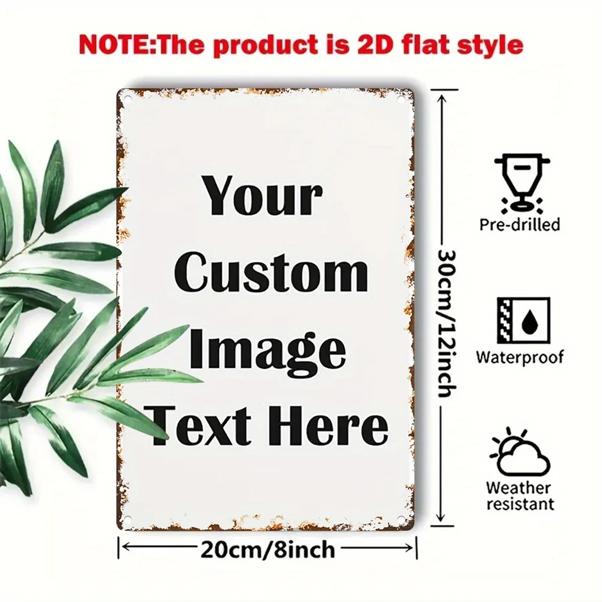 Custom Photo & Text Tin Sign - - огляд і ціна Vintage Collectible Plates