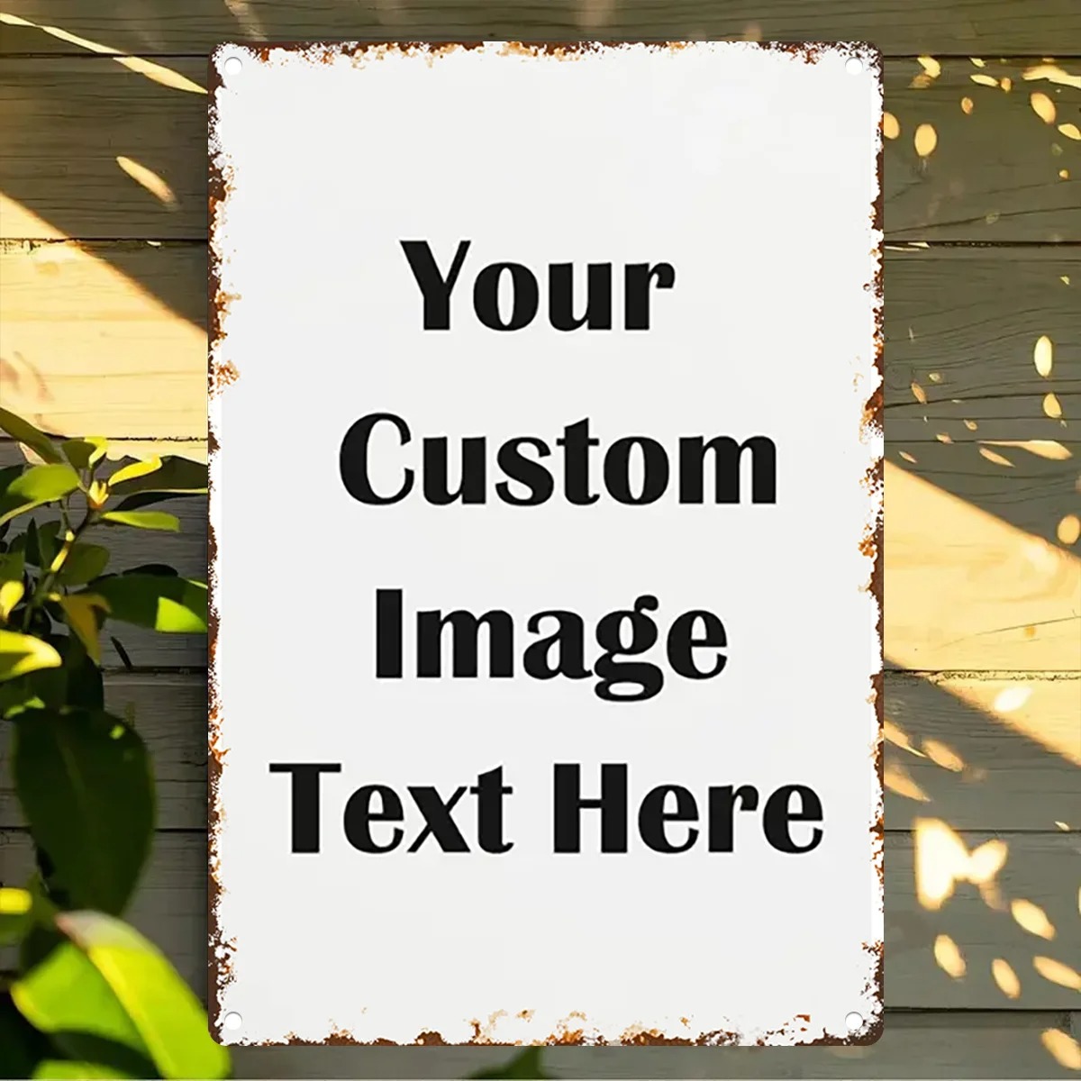 Custom Photo & Text Tin Sign - - огляд і ціна Vintage Collectible Plates