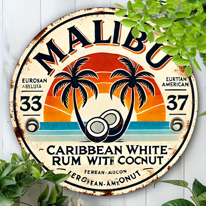 Vintage Malibu Rum Coconut Alu - огляд і ціна Vintage Collectible Plates