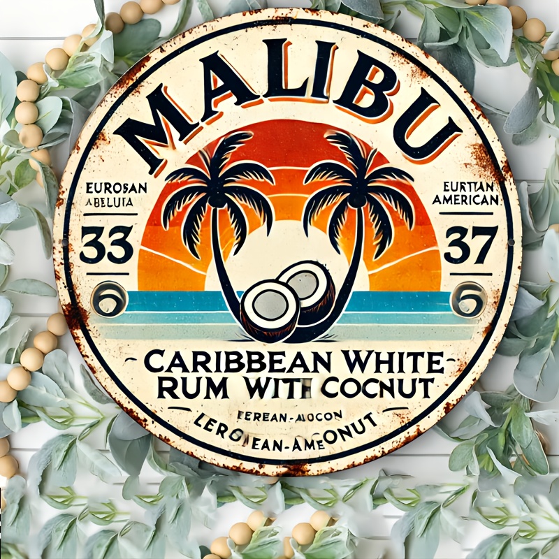 Vintage Malibu Rum Coconut Alu - огляд і ціна Vintage Collectible Plates