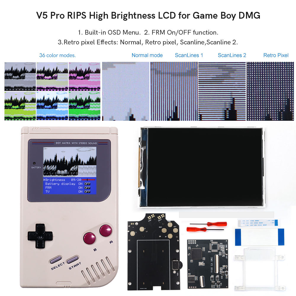 HISPEEDIDO For GB Dmg V5 Pro 3 - огляд і ціна Vintage Game Collection