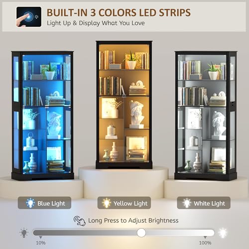 71” Glass Display Cabinet with - огляд і ціна Collectible Collection
