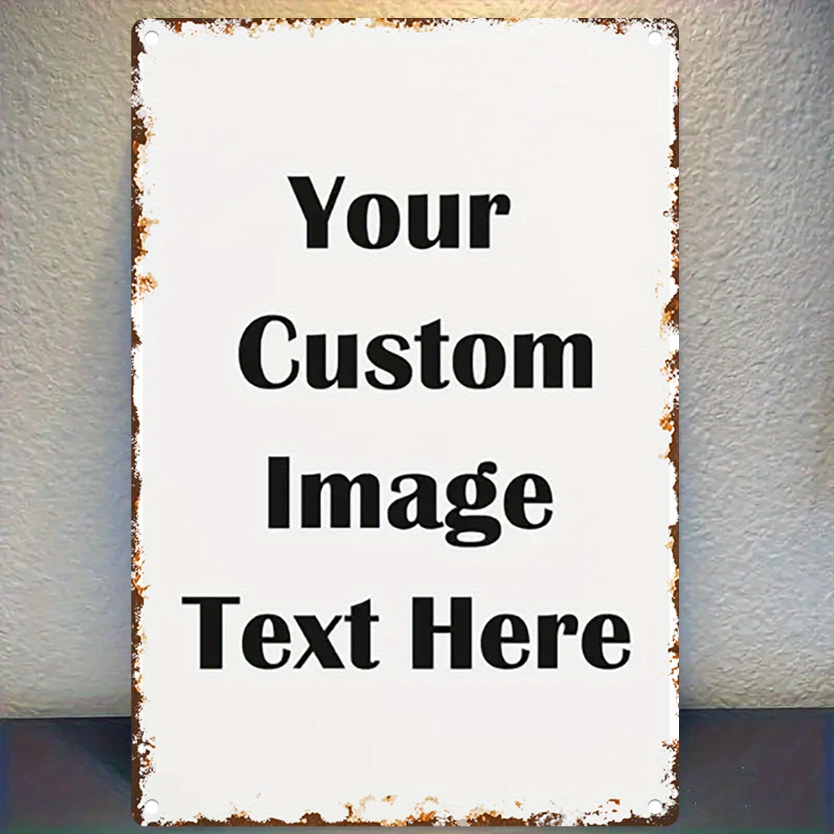 Custom Image/Text Metal Tin Si - огляд і ціна Vintage Collectible Plates