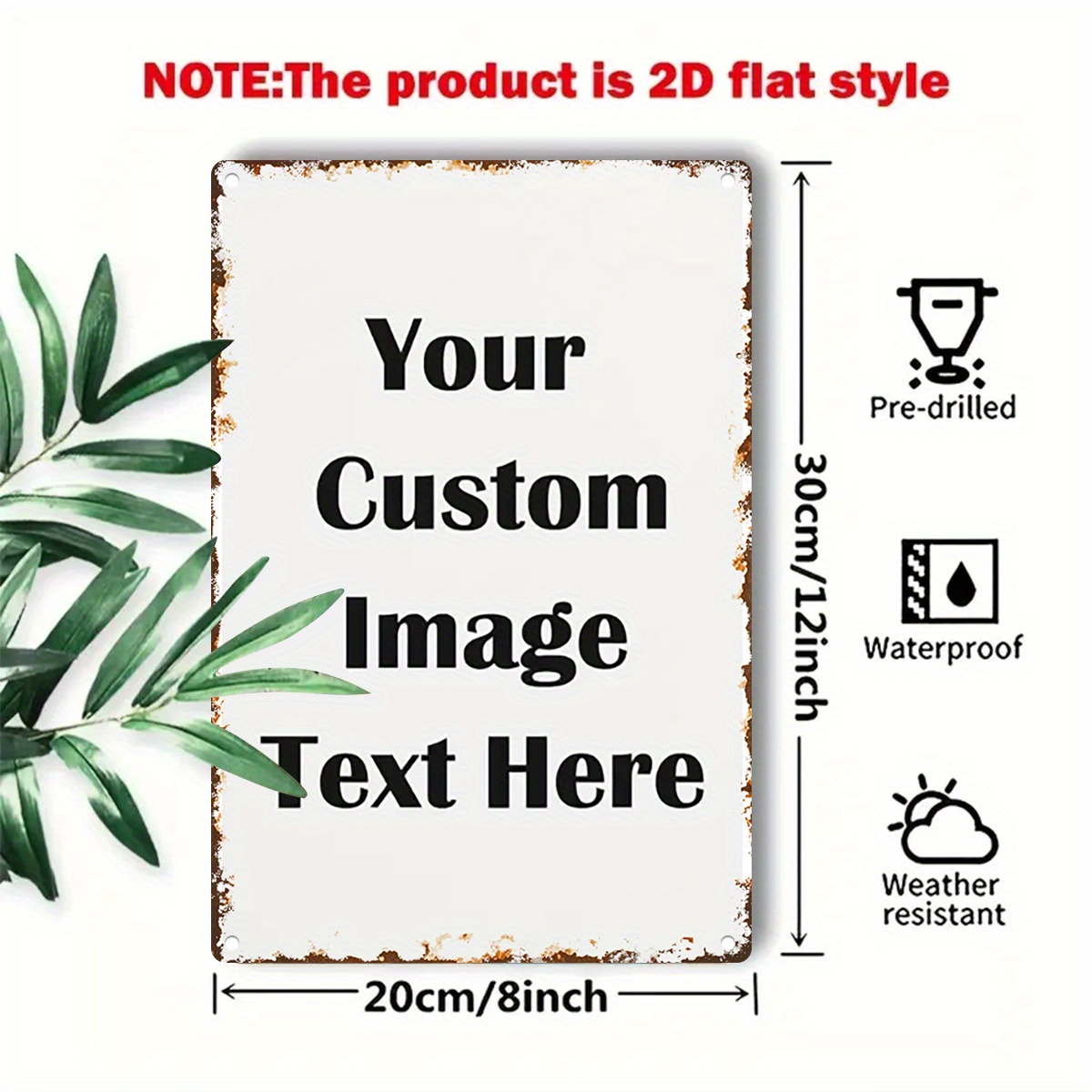 Custom Image/Text Metal Tin Si - огляд і ціна Vintage Collectible Plates