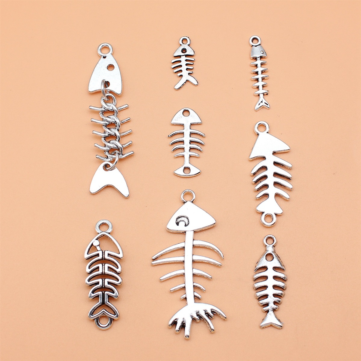 8pcs Antique Silver Color Fish - огляд і ціна Vintage Collectible Jewelry