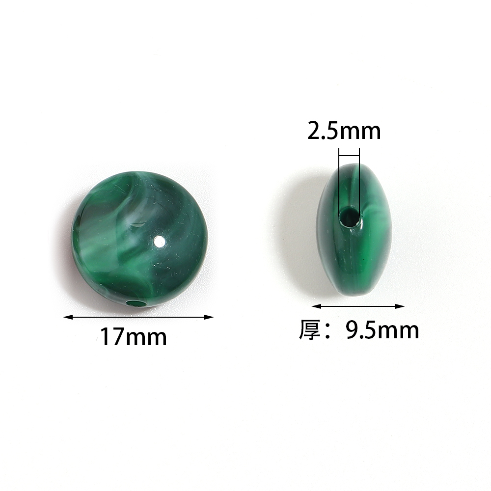 10pcs 17mm Flat Round Acrylic  - огляд і ціна Vintage Collectible Item
